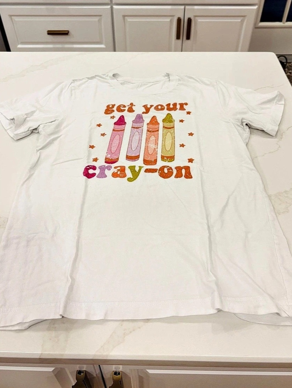 Crayon Graphic Short Sleeve Teacher Tee